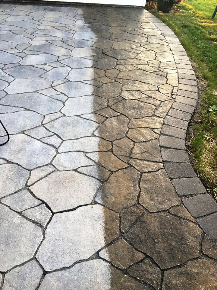 Coated pavers example